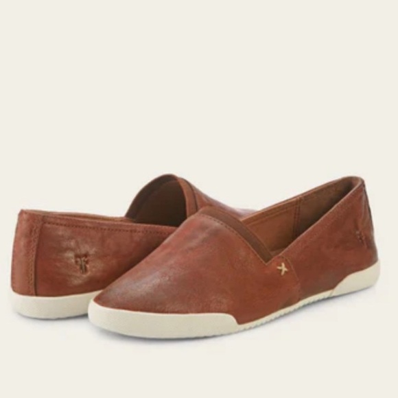 NEW FRYE MELANIE SLIP ON BROWN GENUINE LEATHER BUTTERY SOFT SNEAKERS 8 - Picture 2 of 13